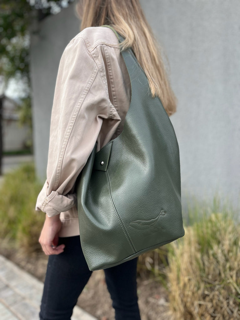 Bolso shopper Clau cuero natural